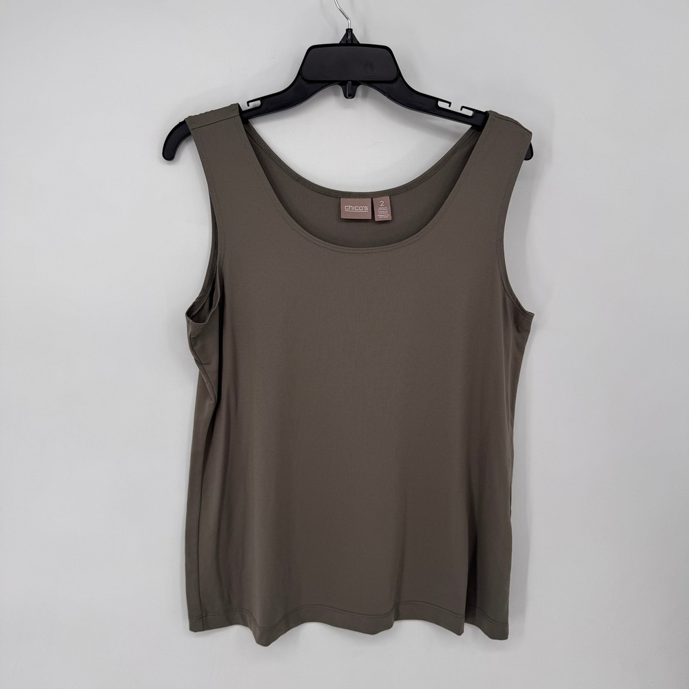 Chico's Olive Green Scoop Neck Tank Top